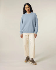 Custom organic cotton crew neck sweatshirt Stanley/Stella Radder 2.0 - G. Dyed Blue Stone