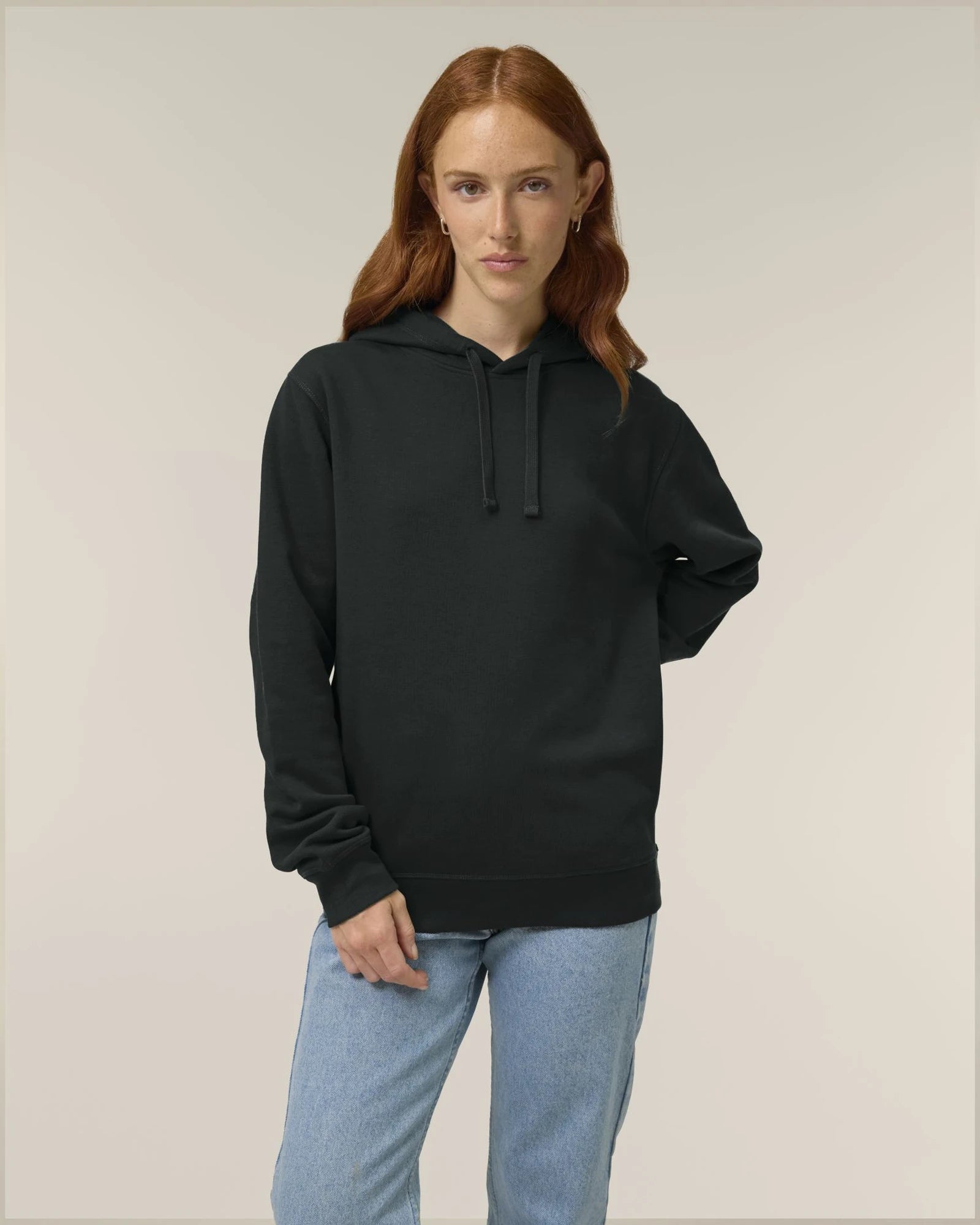 Custom organic cotton hoodie Stanley/Stella Sounder - Black