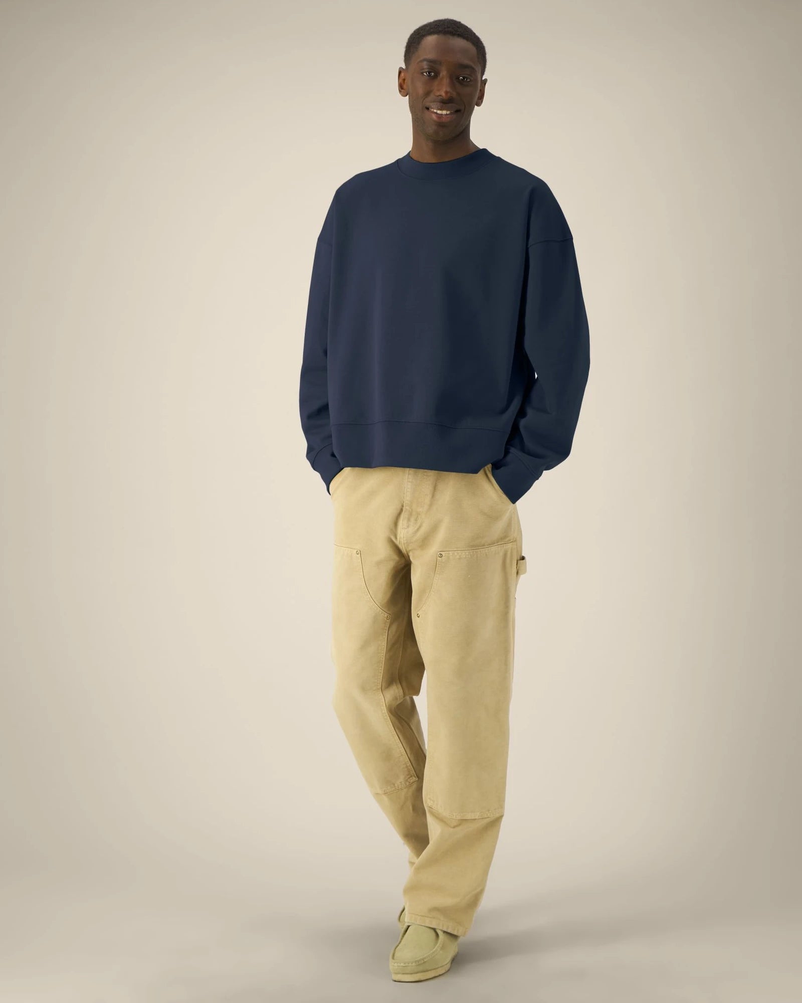 Custom recycled cotton oversized sweatshirt Stanley/Stella - French Navy