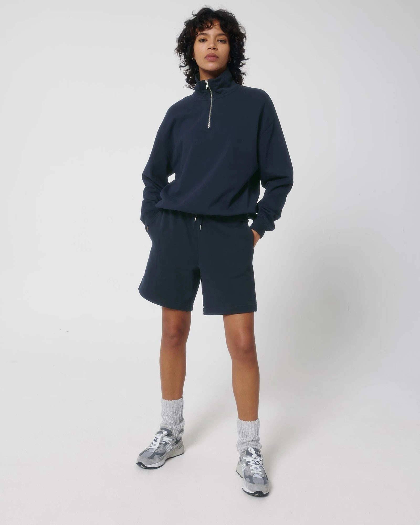 Custom organic cotton sweatshirt Stanley/Stella Miller Dry - French Navy