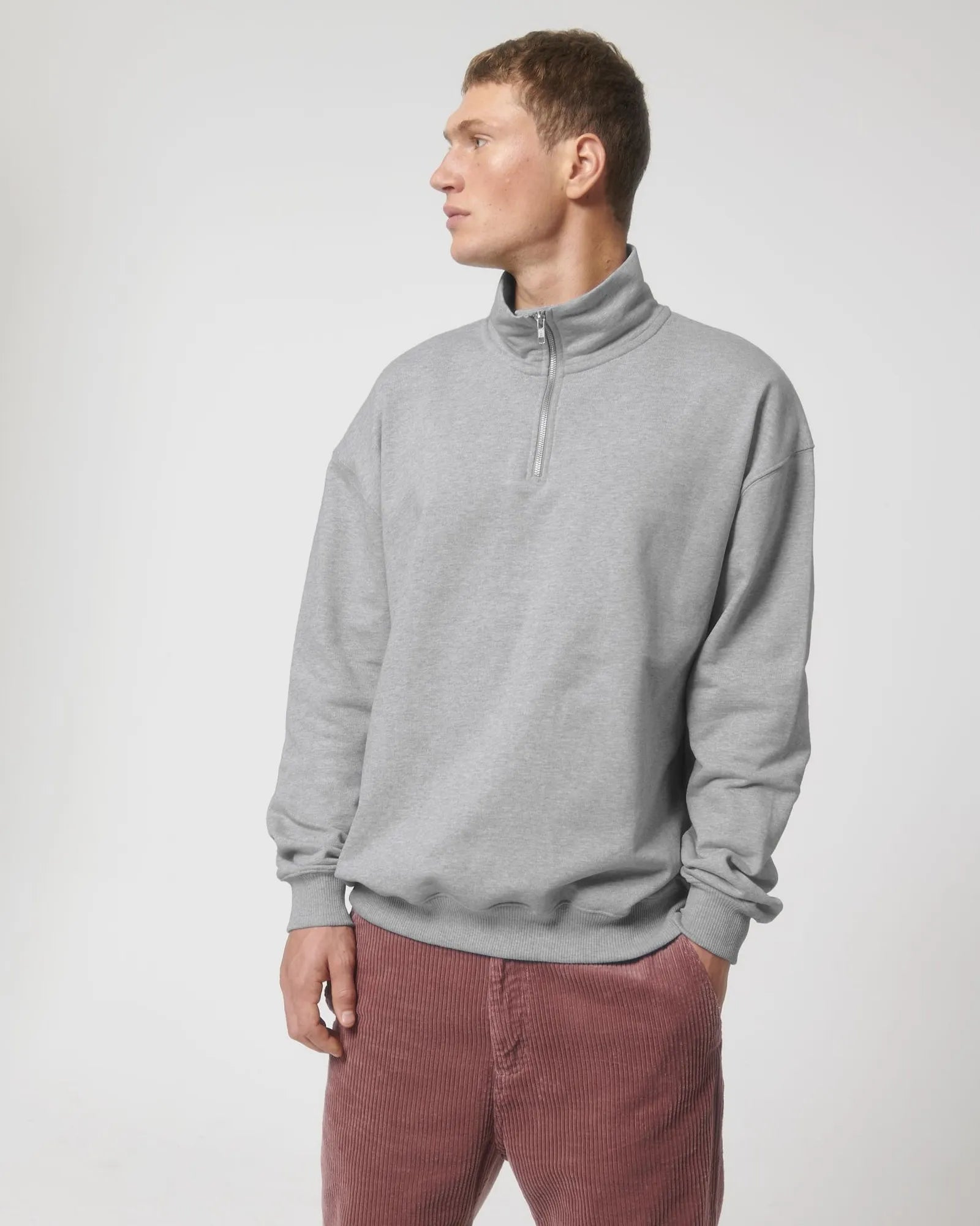 Custom organic cotton sweatshirt Stanley/Stella Miller Dry - Heather Grey