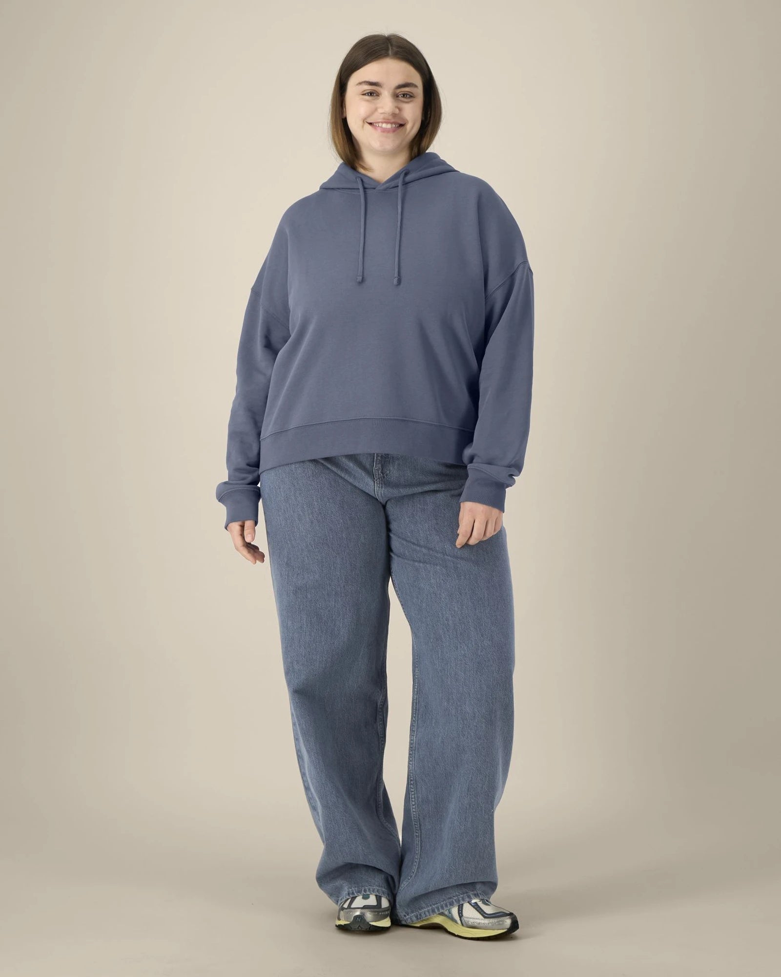 Custom organic cotton hoodie sweatshirt Stanley/Stella Nora - Blue Grey