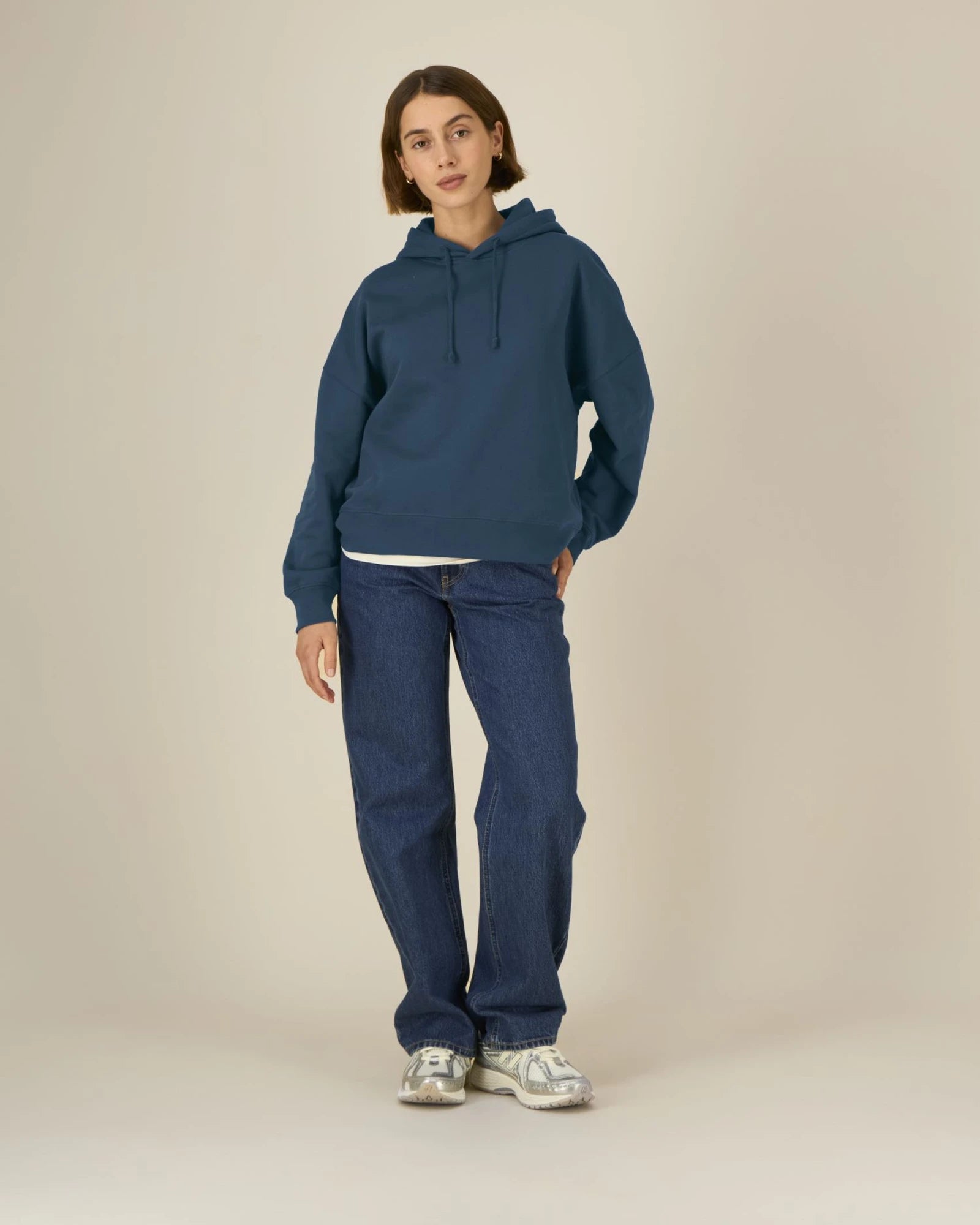 Custom organic cotton hoodie sweatshirt Stanley/Stella Nora - Deep Teal