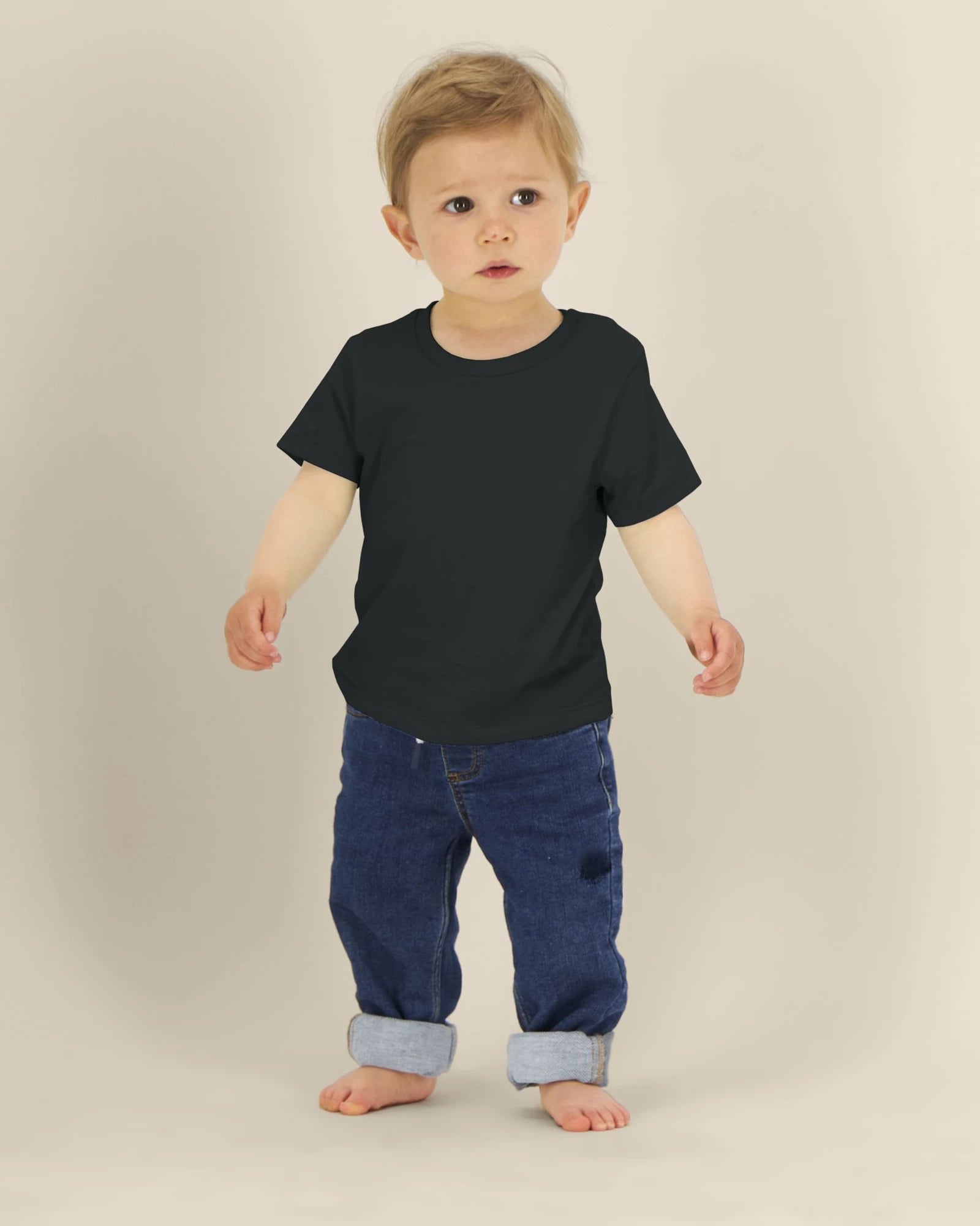 Custom organic cotton baby t-shirt Stanley/Stella Iconic - Black