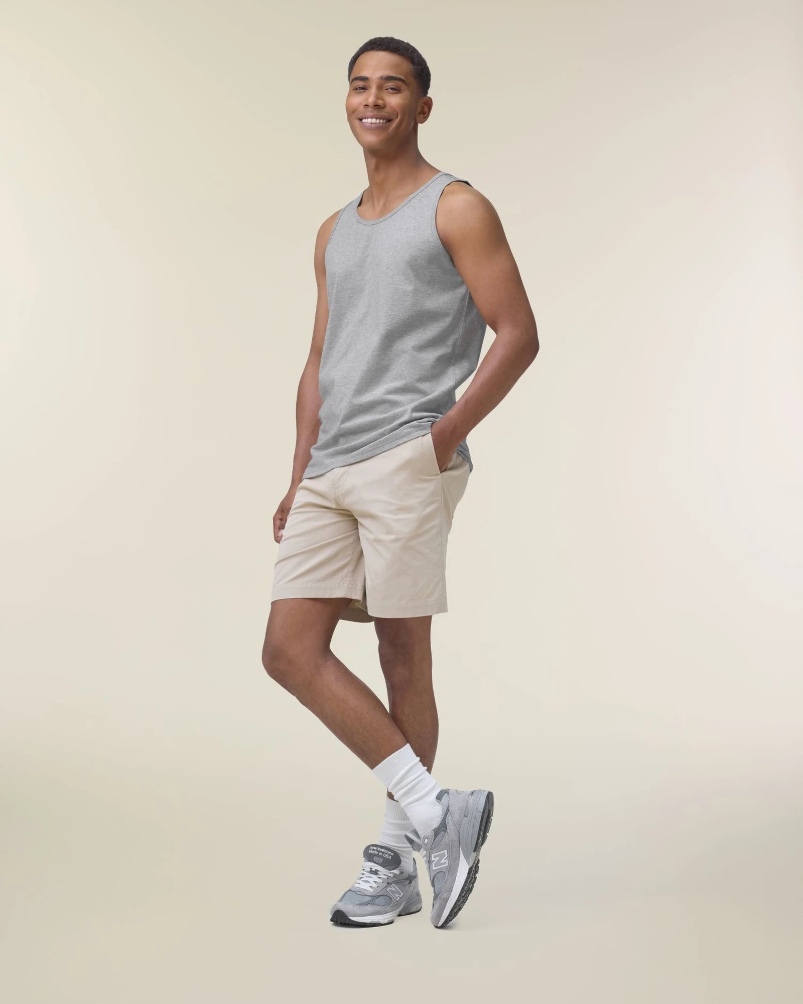 Custom organic cotton tank top Stanley/Stella Stancer - Heather Grey