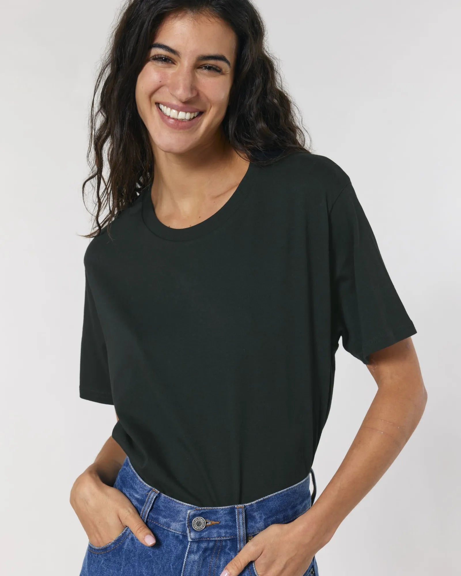 Custom organic cotton t-shirt Stanley/Stella Rocker - Black