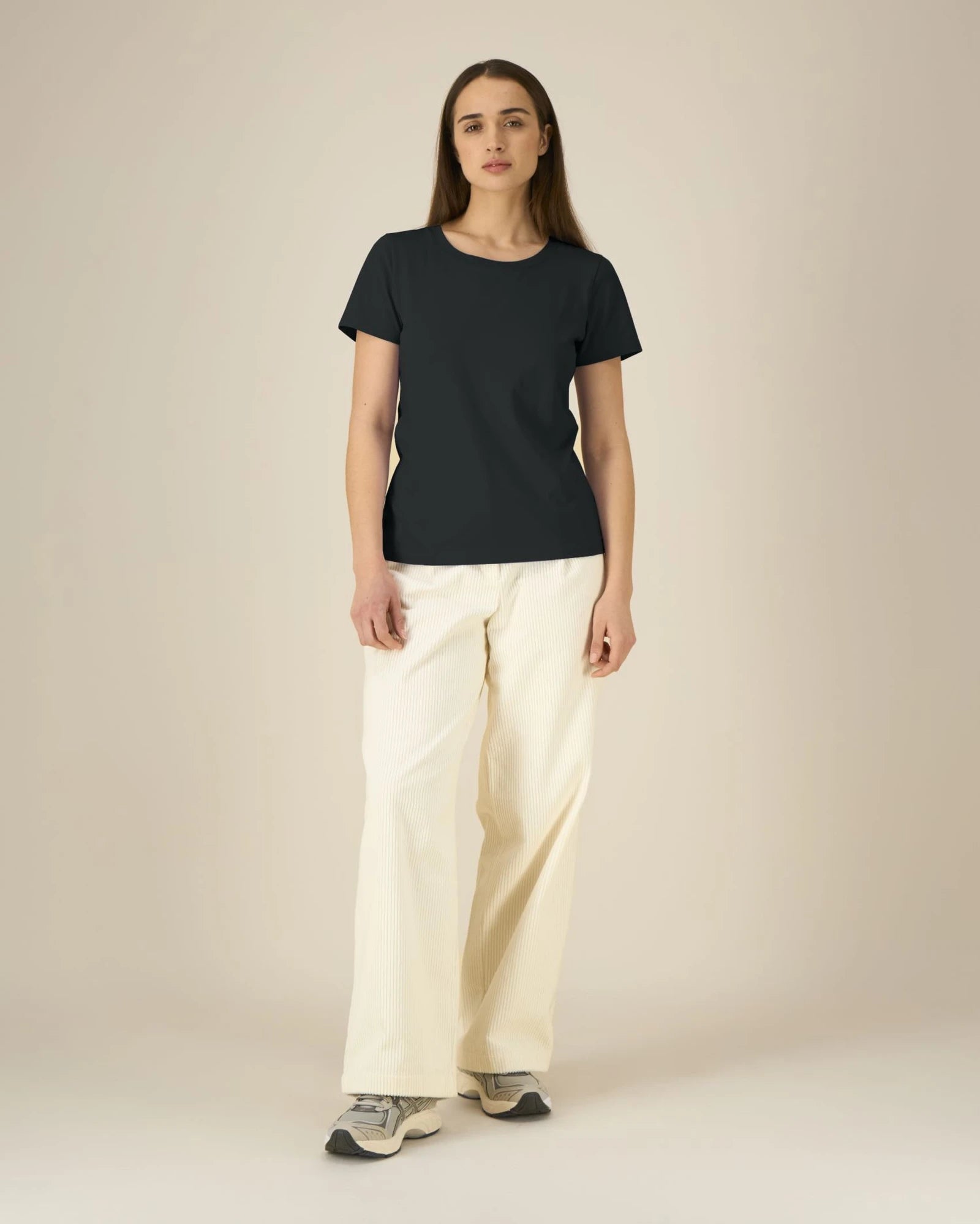 Custom organic cotton fitted t-shirt Stanley/Stella - Black