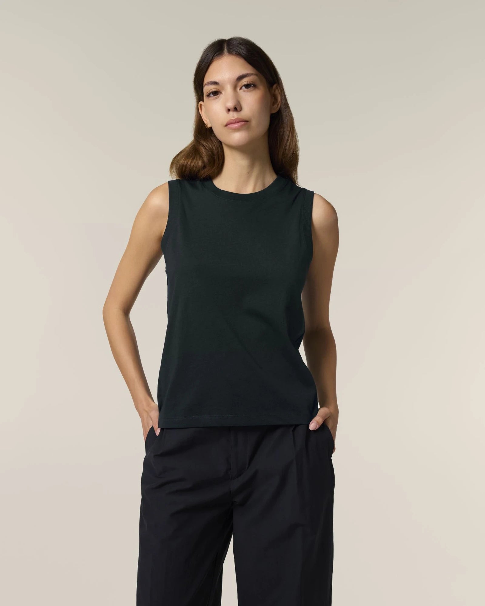 Custom organic cotton tank top Stanley/Stella Mia - Black