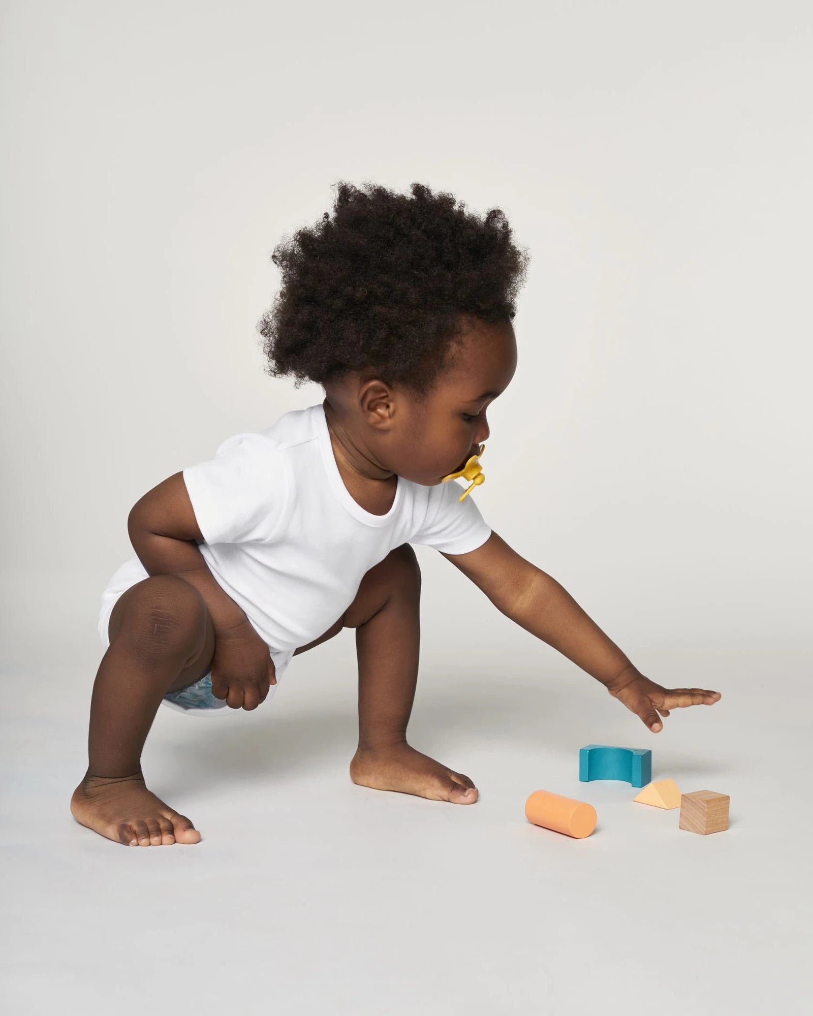 Custom organic cotton baby body Stanley/Stella - White