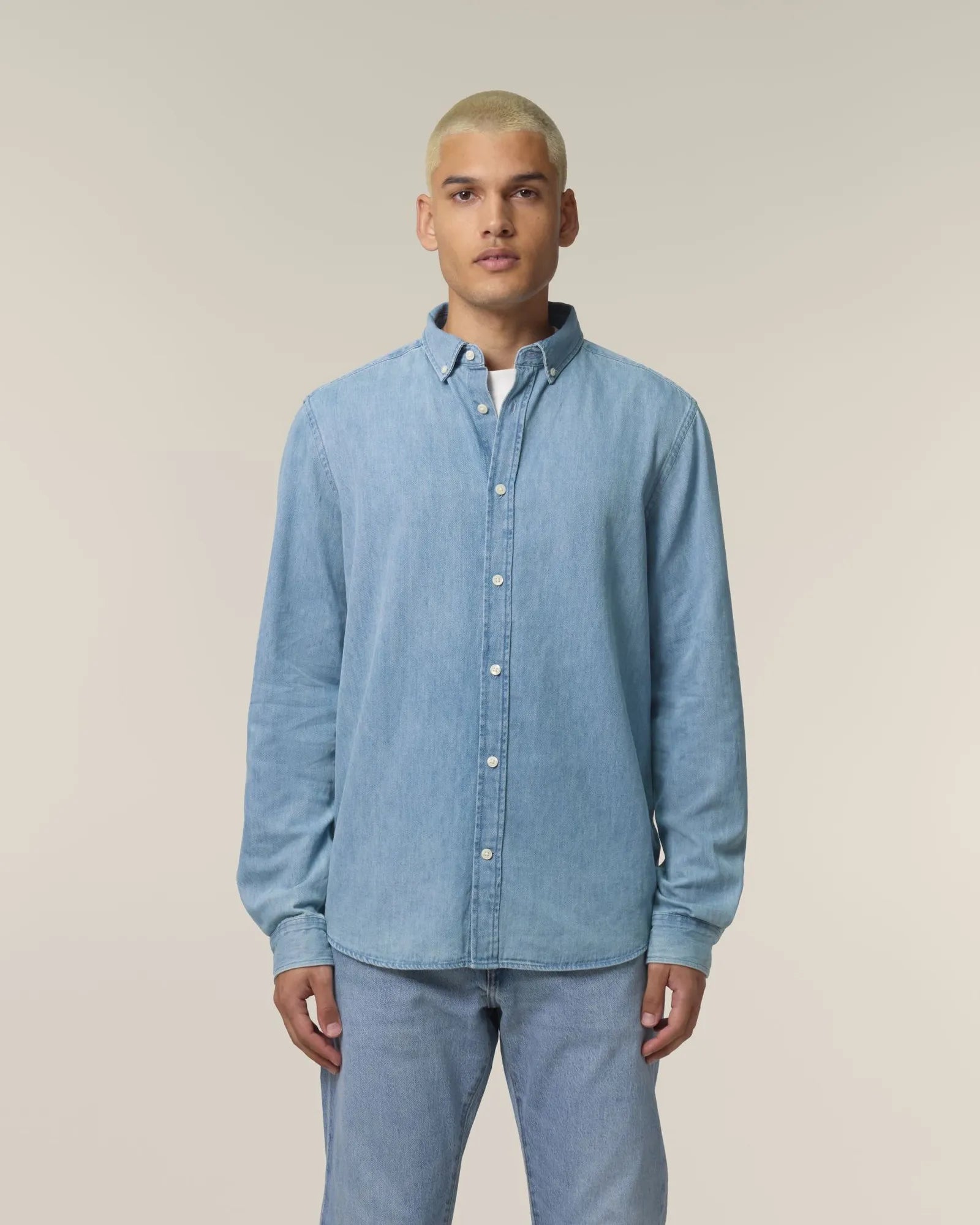 Custom organic cotton shirt Stanley/Stella Denim - 1