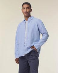Custom organic cotton shirt Stanley/Stella Oxford - Blue Oxford