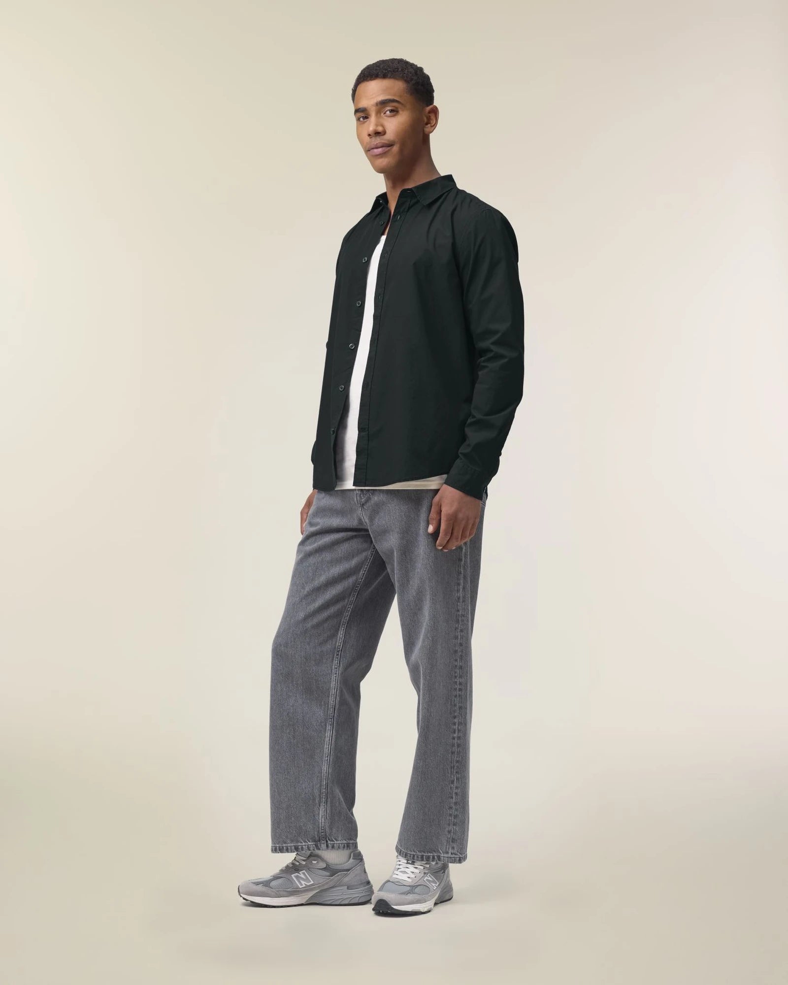 Custom organic cotton shirt Stanley/Stella Styler - Black