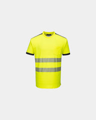 Custom lightweight HiVis cotton T-shirt - Yellow-Black