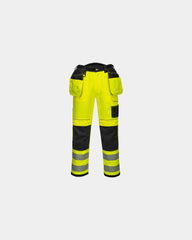 Promotional hi-vis trousers with multifunctional pockets - Yellow-Black