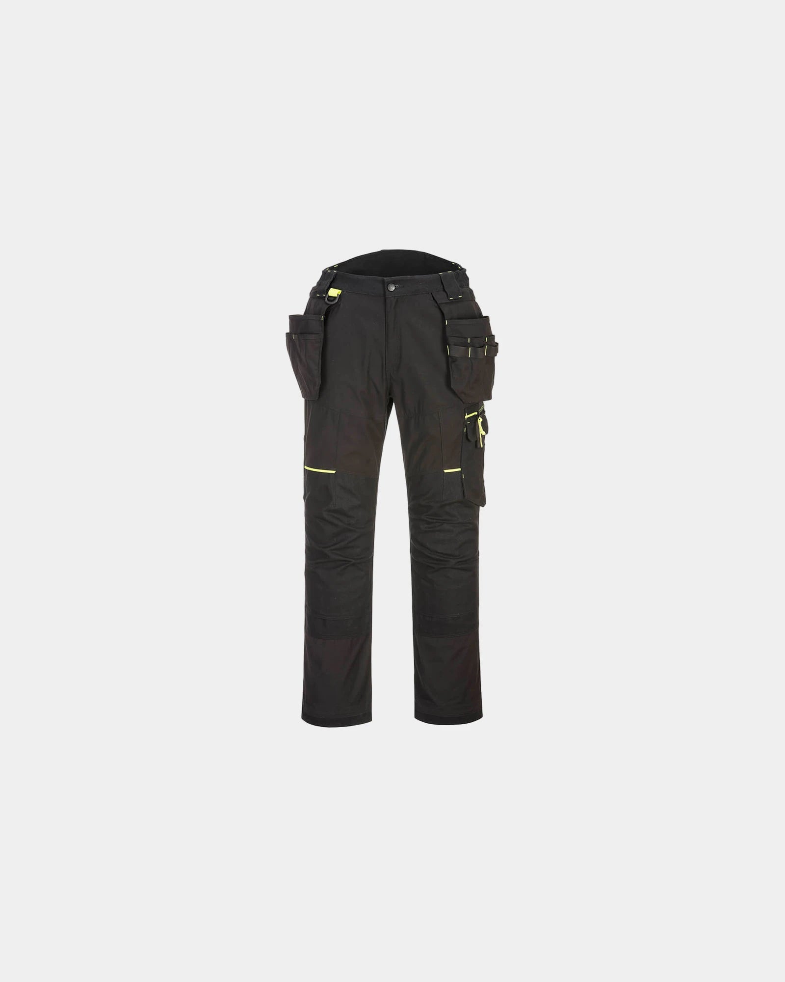 Promotional eco-friendly stretch work pants - Black-Sky Blue