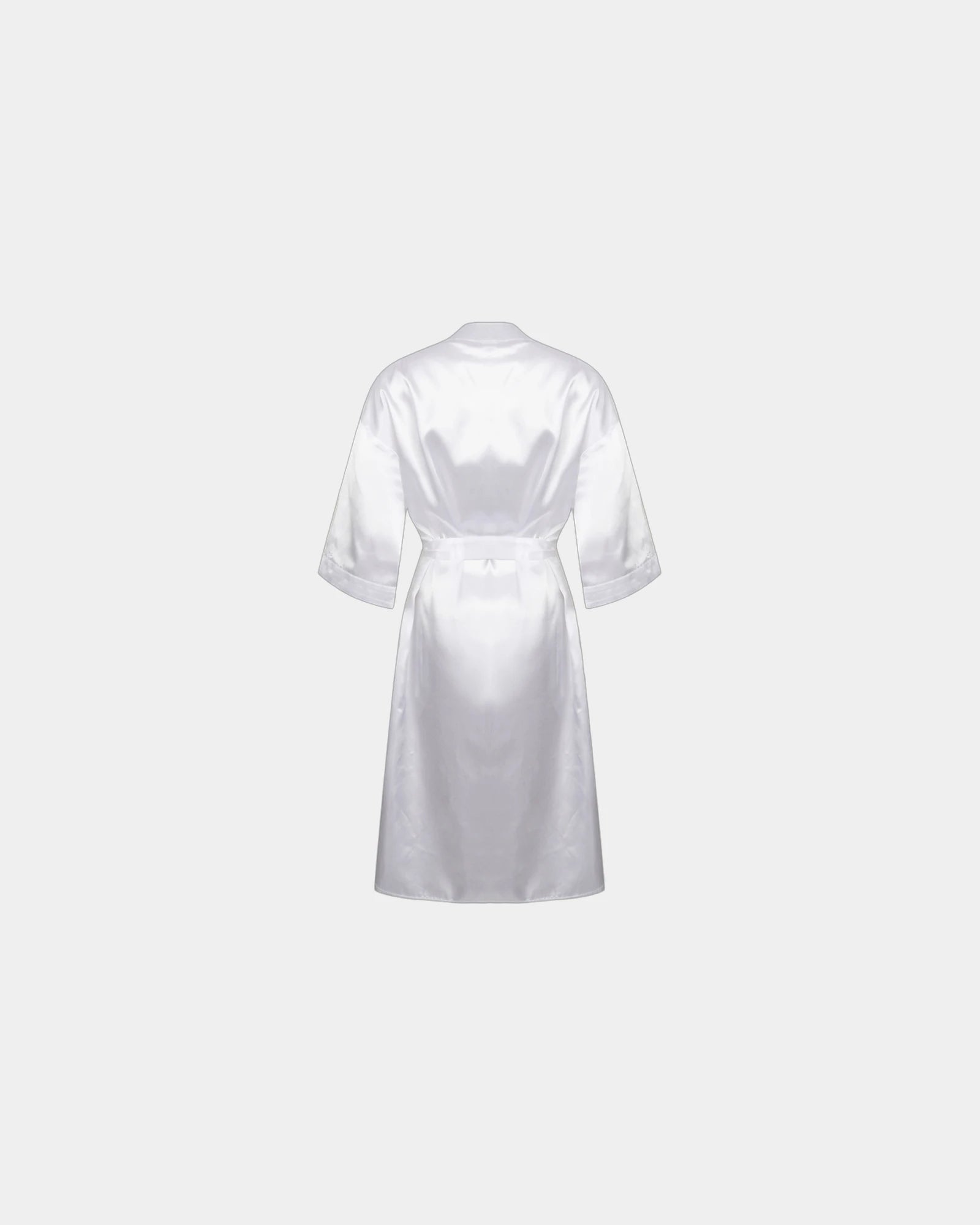 Custom satin kimono robe for women, 3/4 sleeves - 1