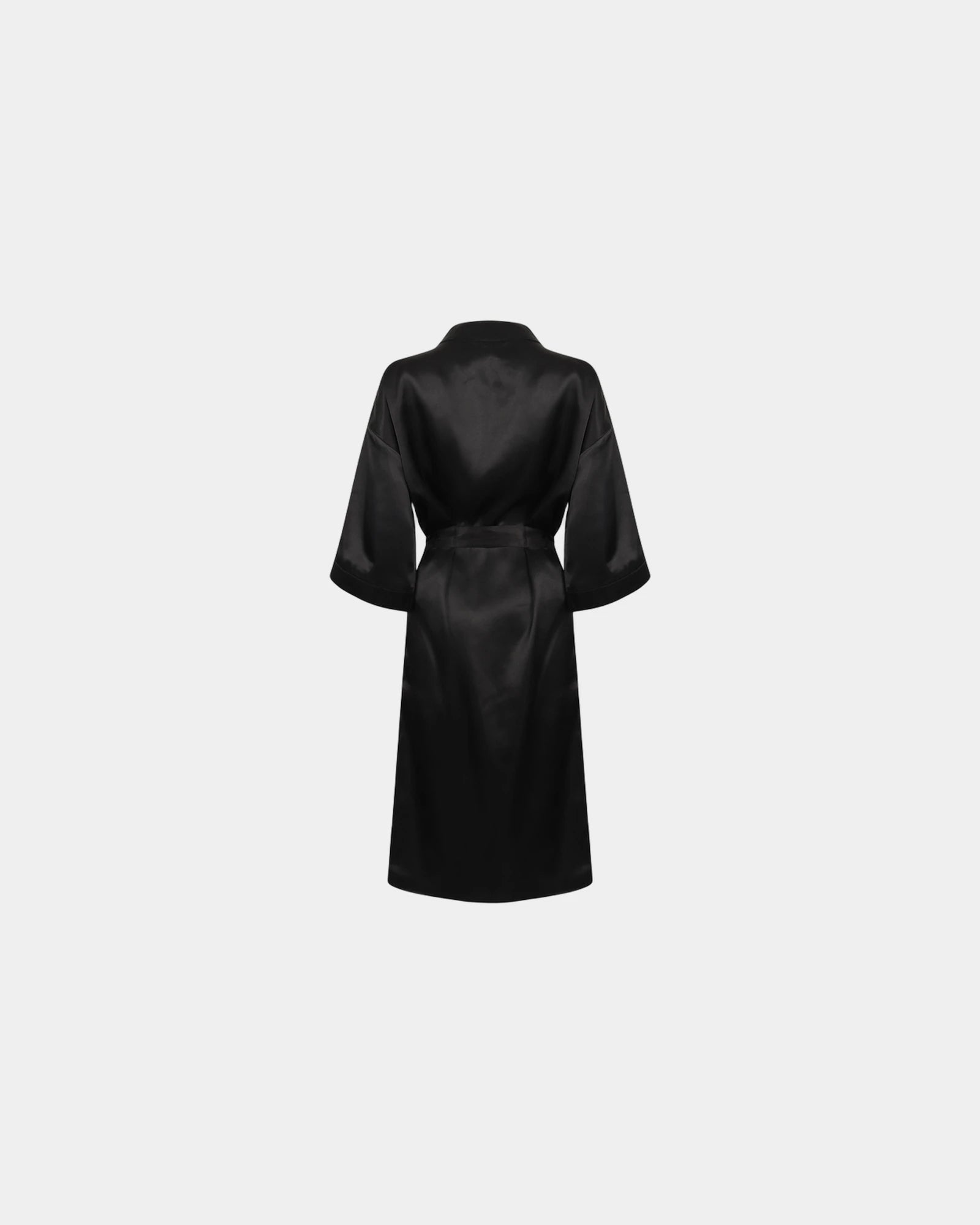 Custom satin kimono robe for women, 3/4 sleeves - 4