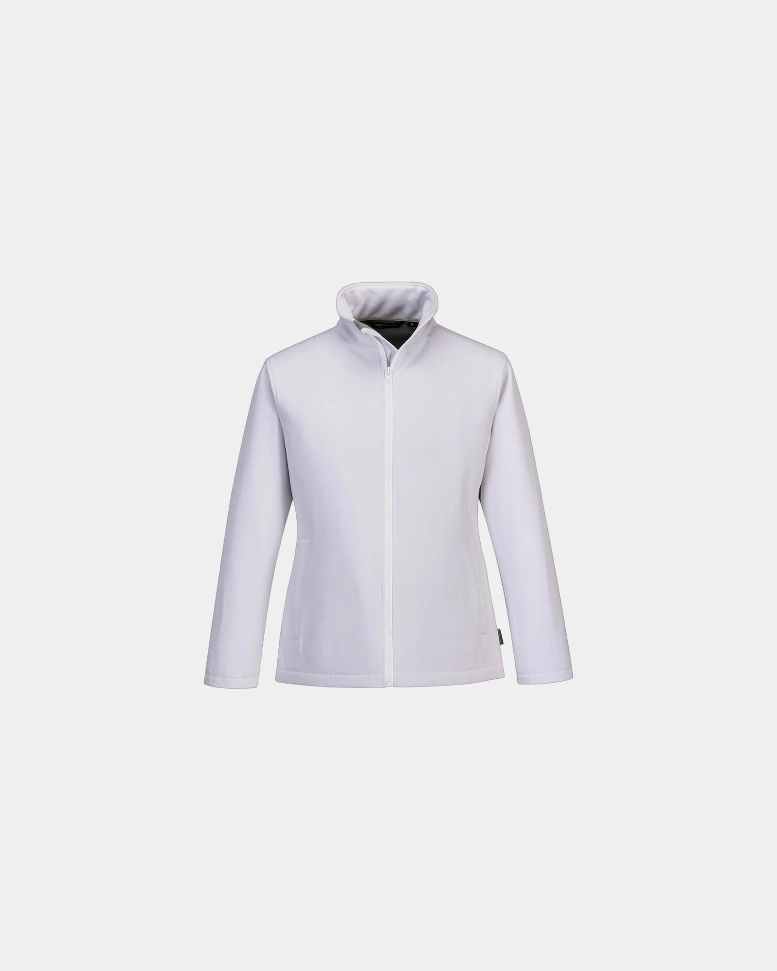 Custom softshell jacket for corporate branding - White