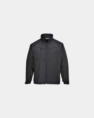 Custom softshell jacket Oregon - Black-Sky Blue