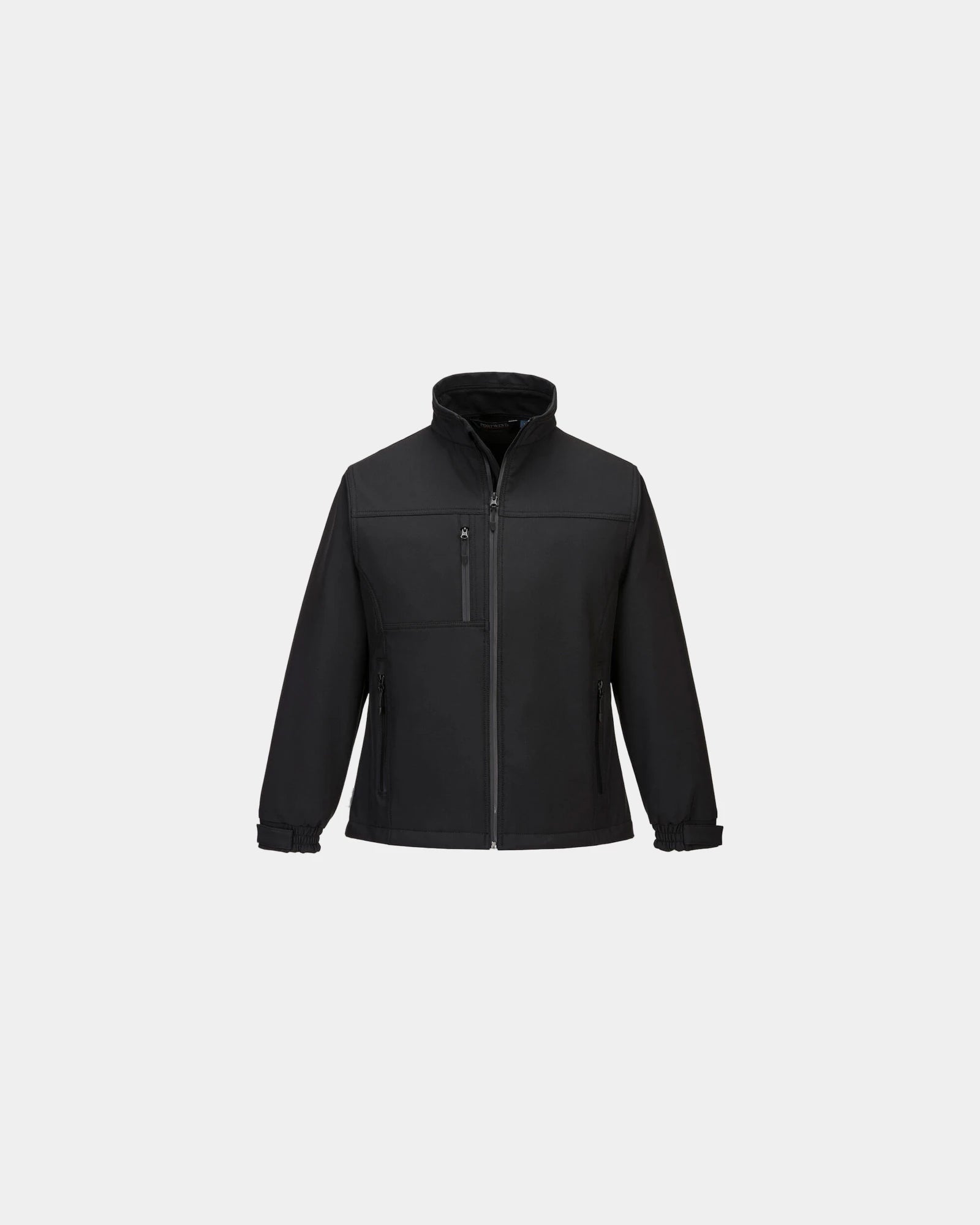 Custom windproof softshell jacket for women - Black-Sky Blue