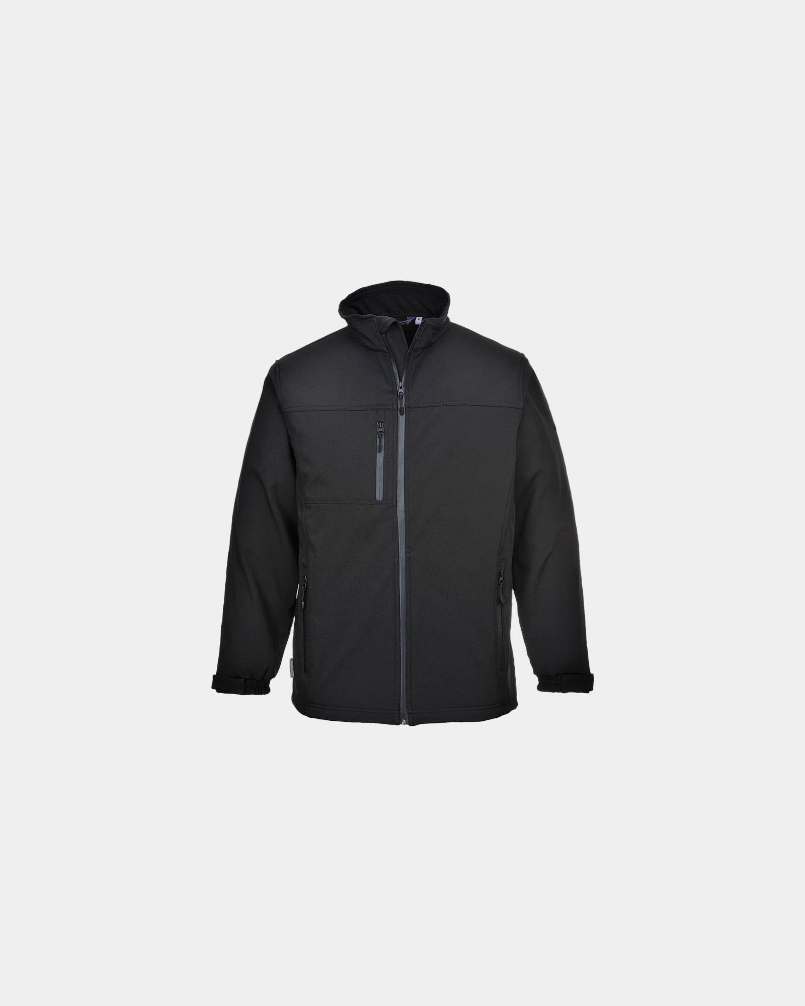 Custom softshell jacket with waterproof features - Black-Sky Blue