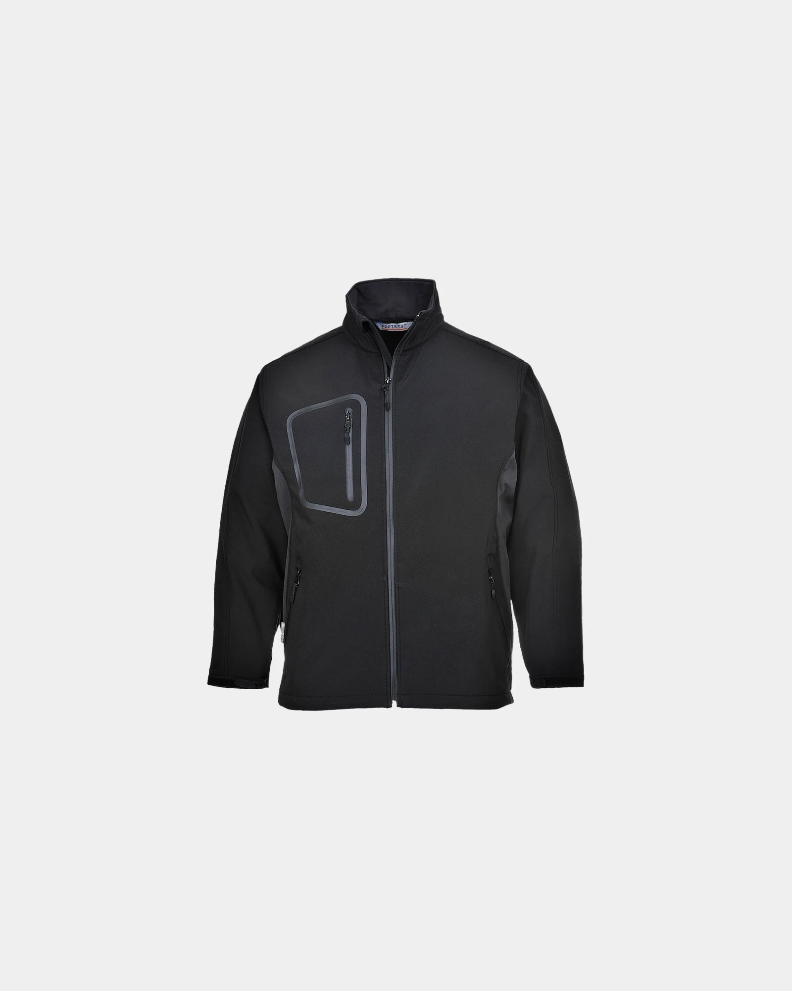 Promotional softshell jacket 310g in black-sky blue - Black-Sky Blue