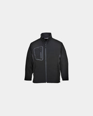 Promotional softshell jacket 310g in black-sky blue - Black-Sky Blue