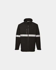 Custom softshell Iona jacket - Black-Sky Blue