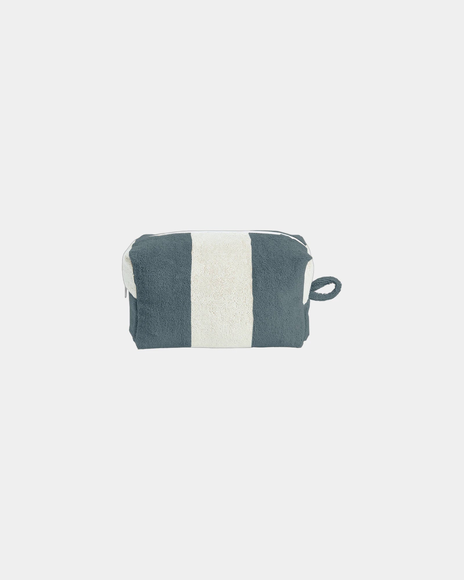 Custom eco-friendly cotton toiletry bag La Serviette Paris - Grey / Cream