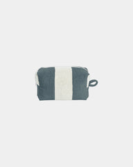 Custom eco-friendly cotton toiletry bag La Serviette Paris - Grey / Cream