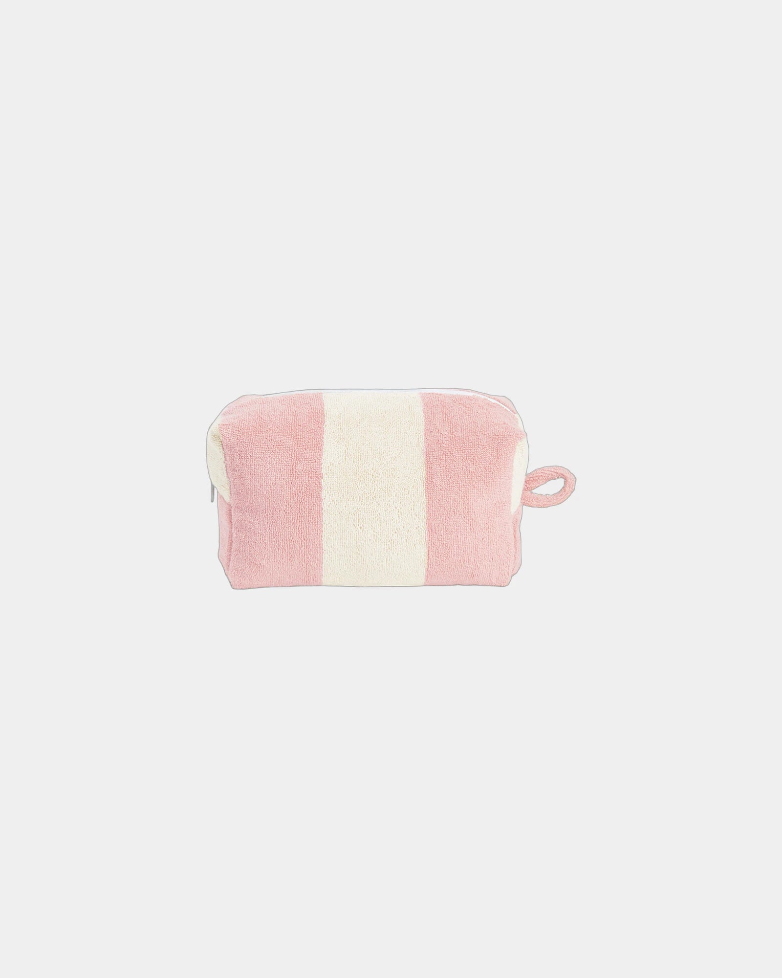 Custom eco-friendly cotton toiletry bag La Serviette Paris - Nymph Pink / Cream