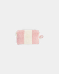 Custom eco-friendly cotton toiletry bag La Serviette Paris - Nymph Pink / Cream