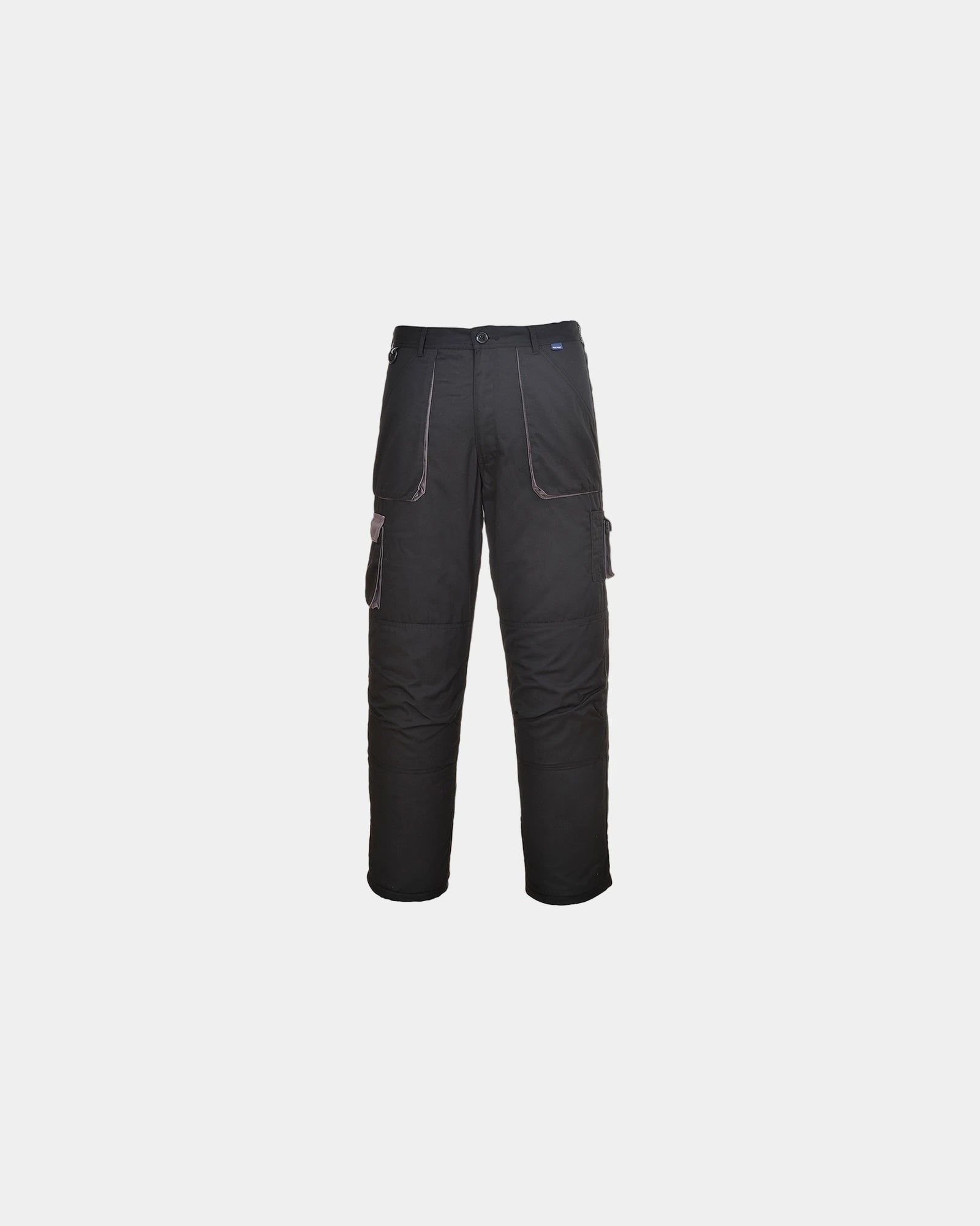 Custom cotton Texo Contrast trousers - Black-Sky Blue