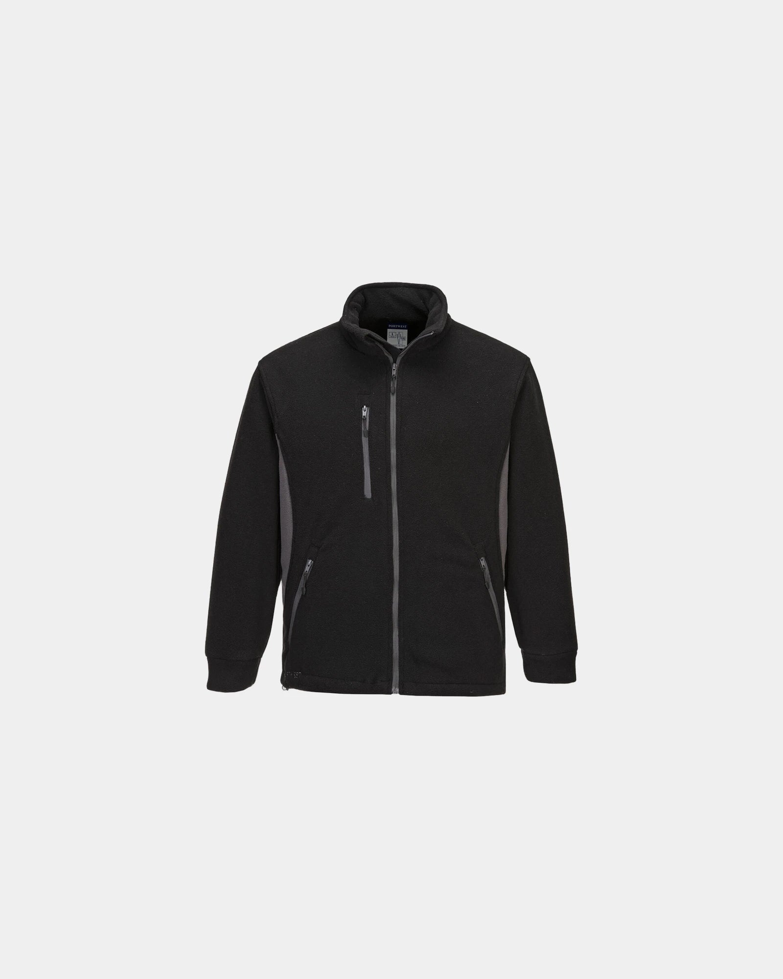 Custom fleece jacket Texo - Black-Sky Blue