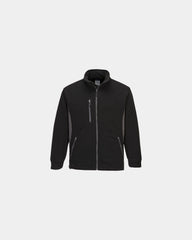 Custom fleece jacket Texo - Black-Sky Blue