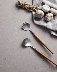 Custom wooden handle stainless steel serving cutlery Vinga - 5