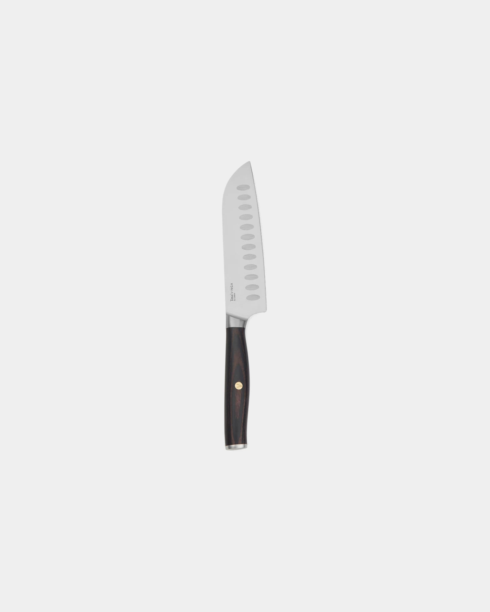 Custom recycled stainless steel Santoku knife Vinga Tara - Steel
