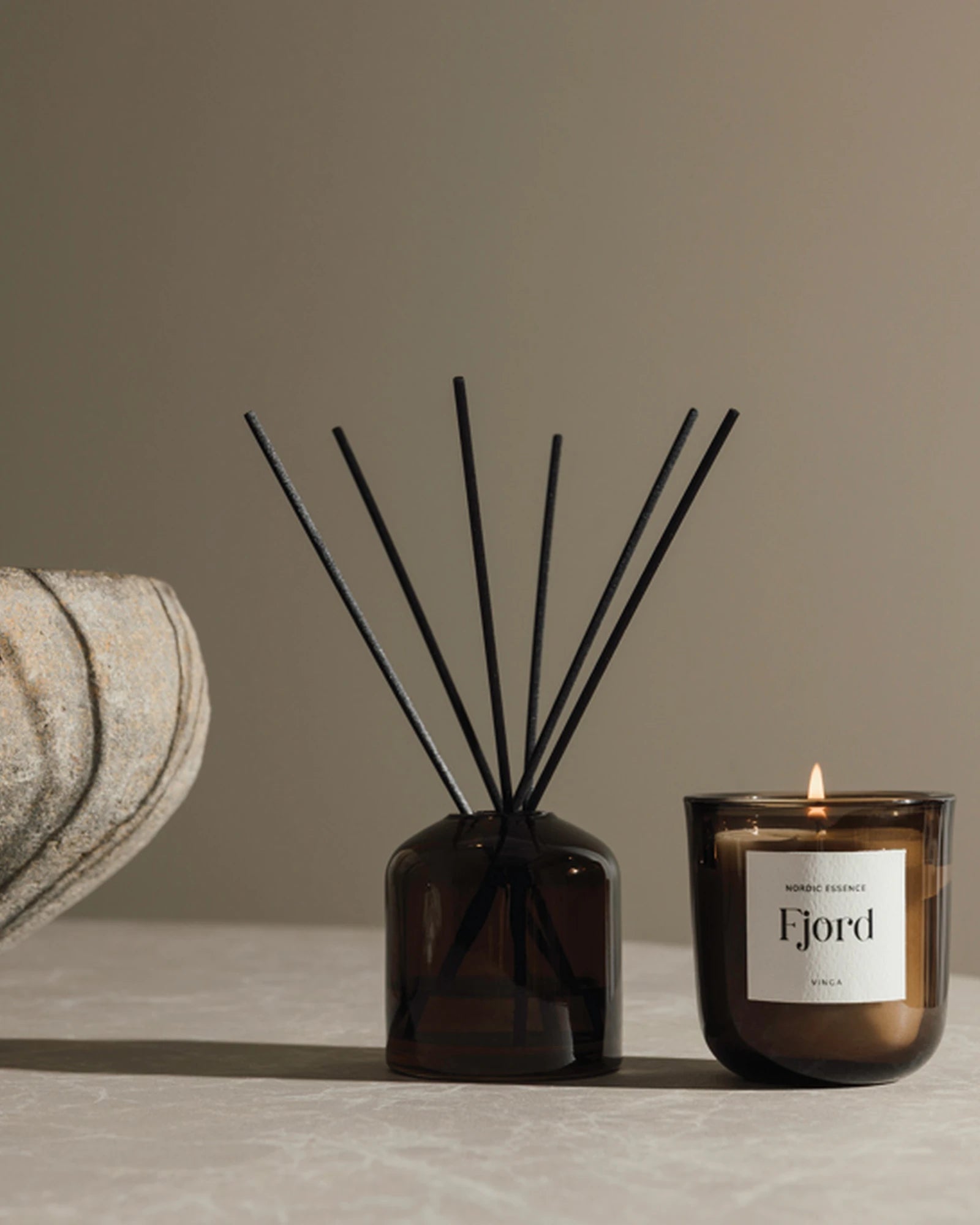 Custom soy wax candle and diffuser set Vinga Nordic - 4