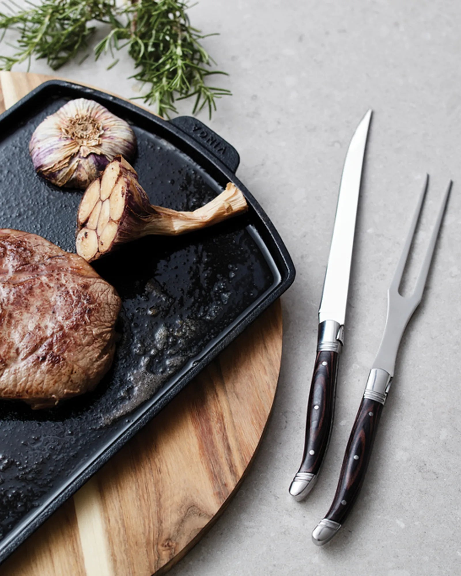 Custom stainless steel Vinga Gigaro carving set - 5