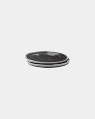 Custom rustic stoneware plates Vinga Nomimono set - Black