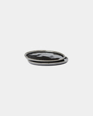 Custom rustic stoneware plates Vinga Nomimono set - Black