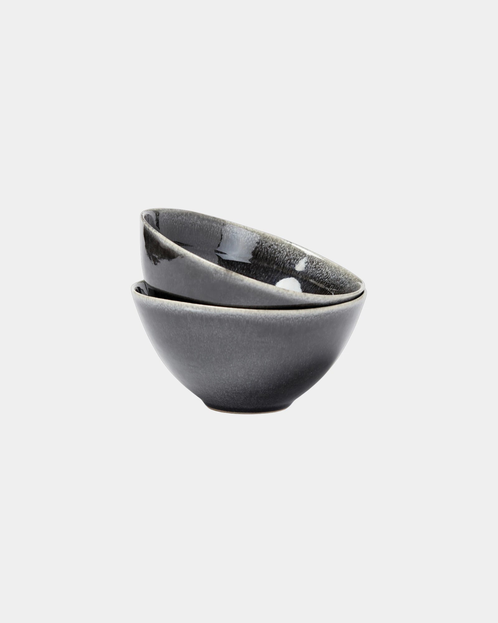 Custom promotional rustic stoneware bowls Vinga Nomimono set - Black