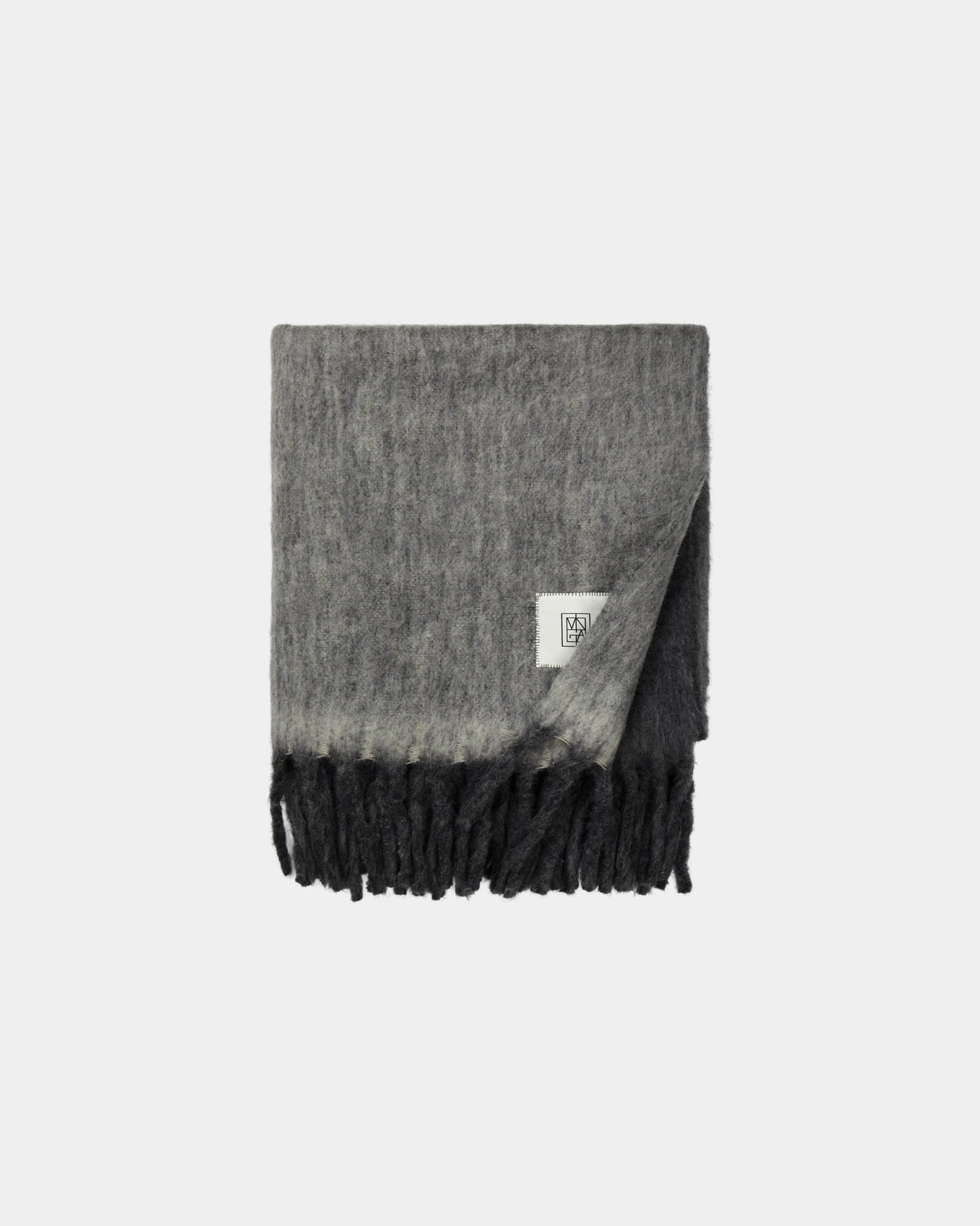 Custom eco-friendly wool blend blanket Vinga Saletto - Grey
