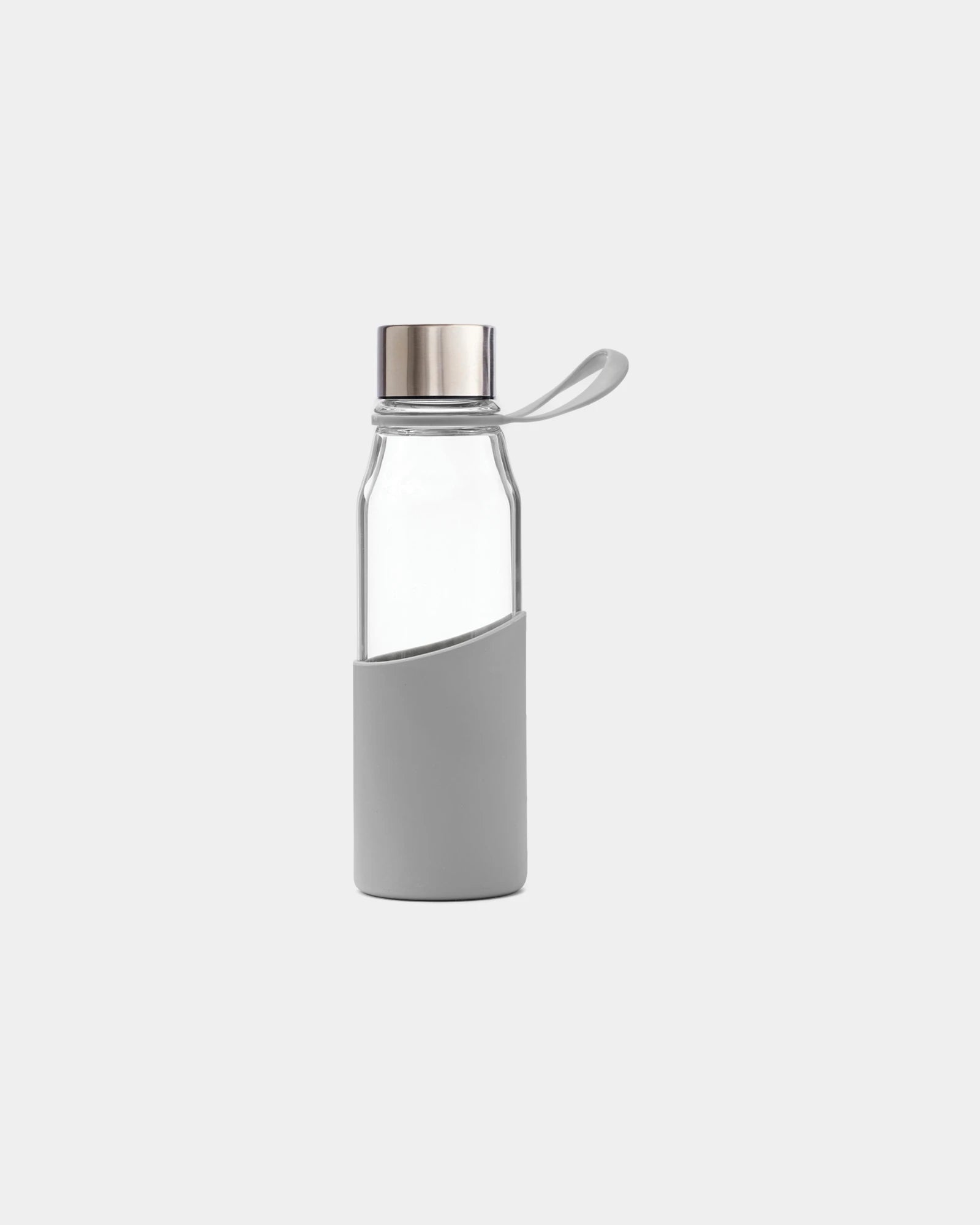 Custom borosilicate glass water bottle Vinga Lean 550ml - Grey
