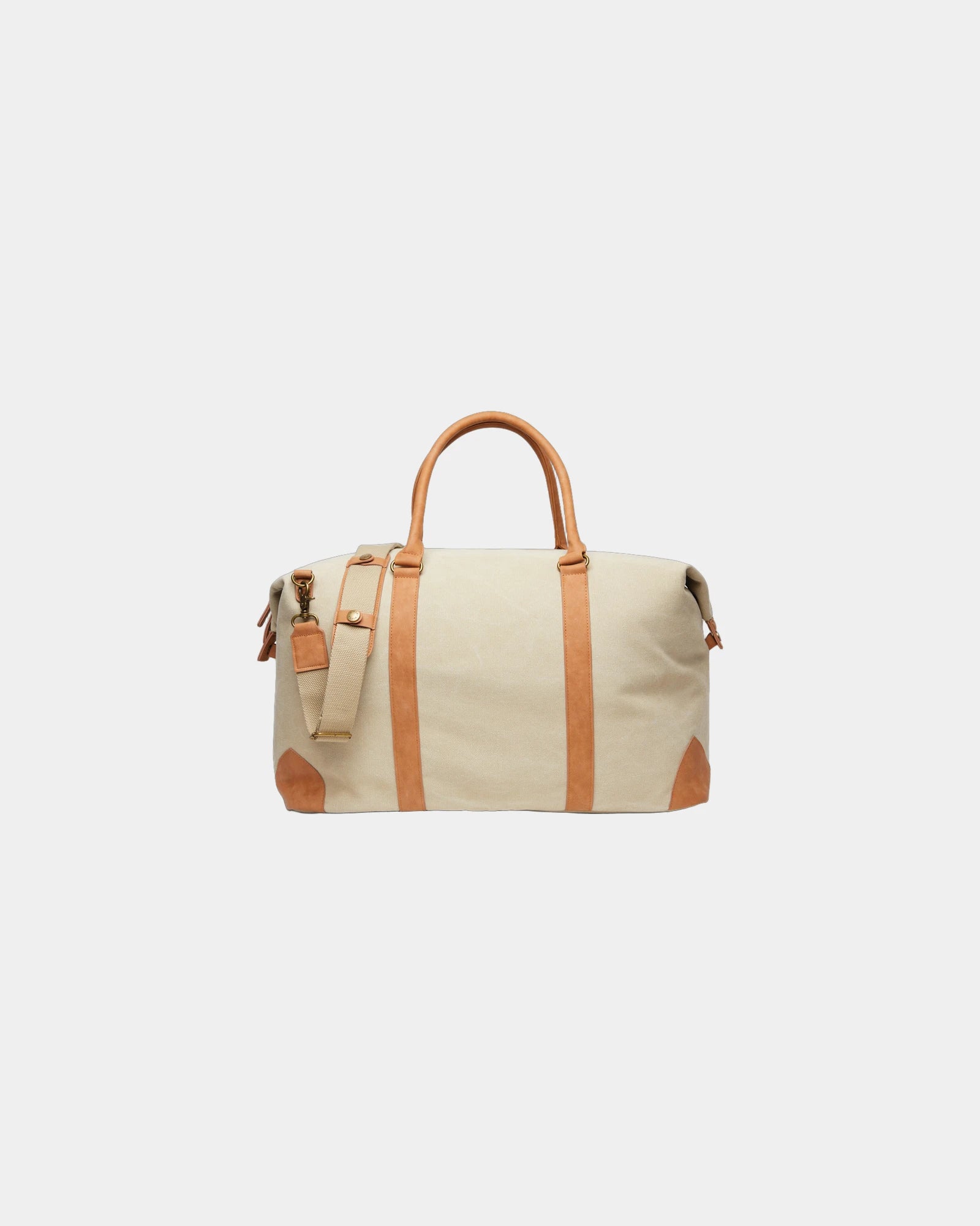 Custom recycled canvas duffle bag Vinga Bosler - Beige