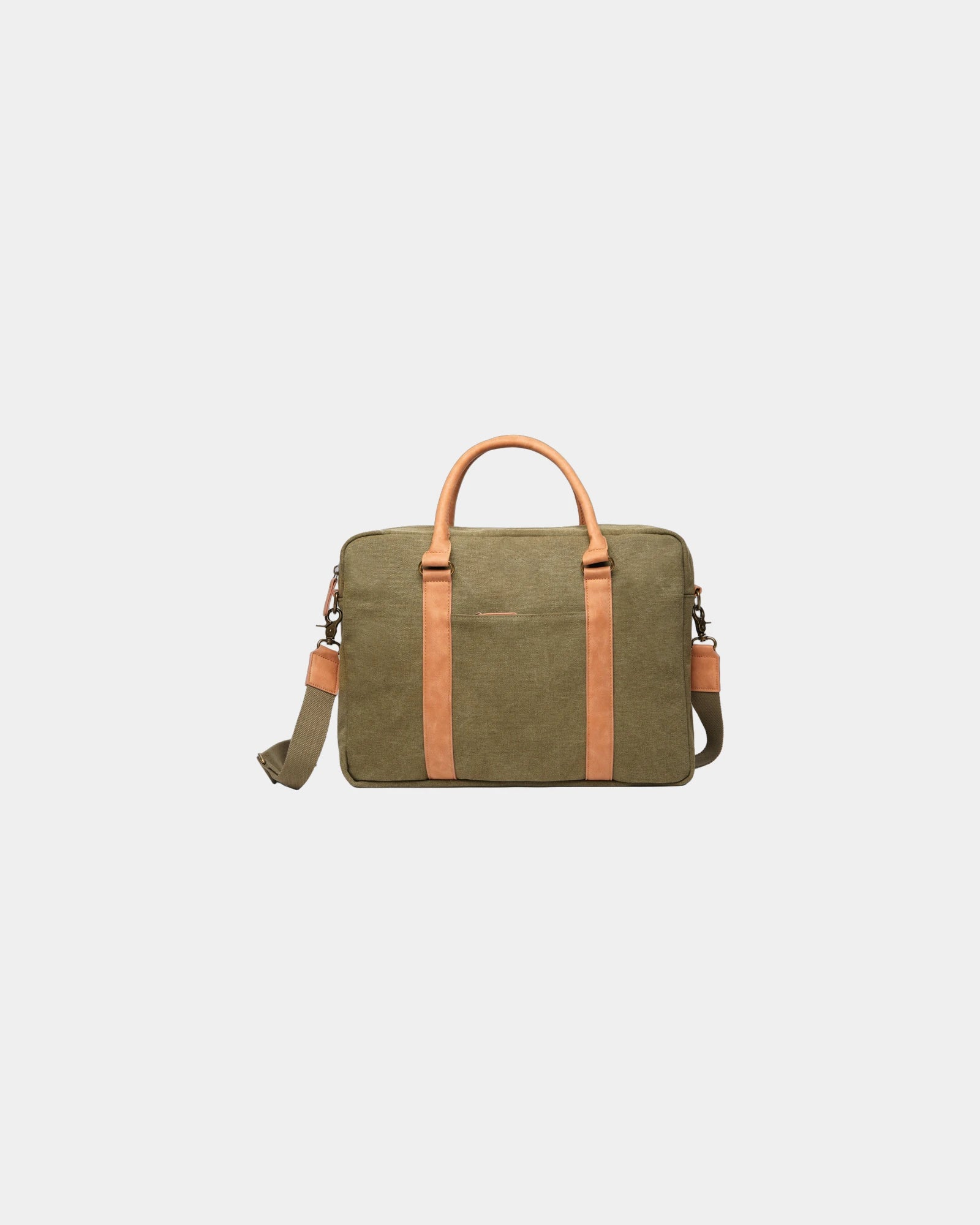 Custom recycled canvas laptop bag Vinga Bosler - Green