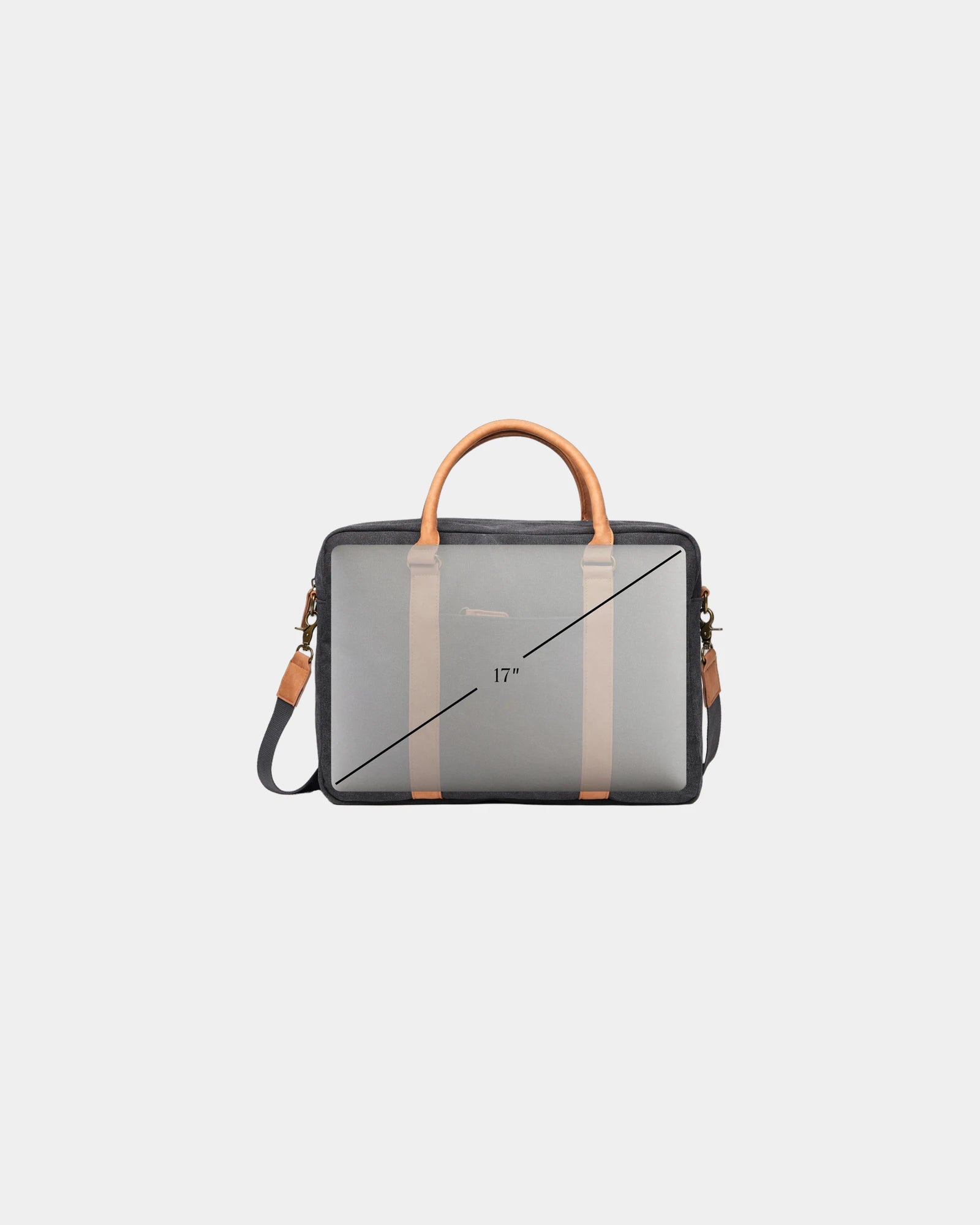 Custom recycled canvas laptop bag Vinga Bosler - 7