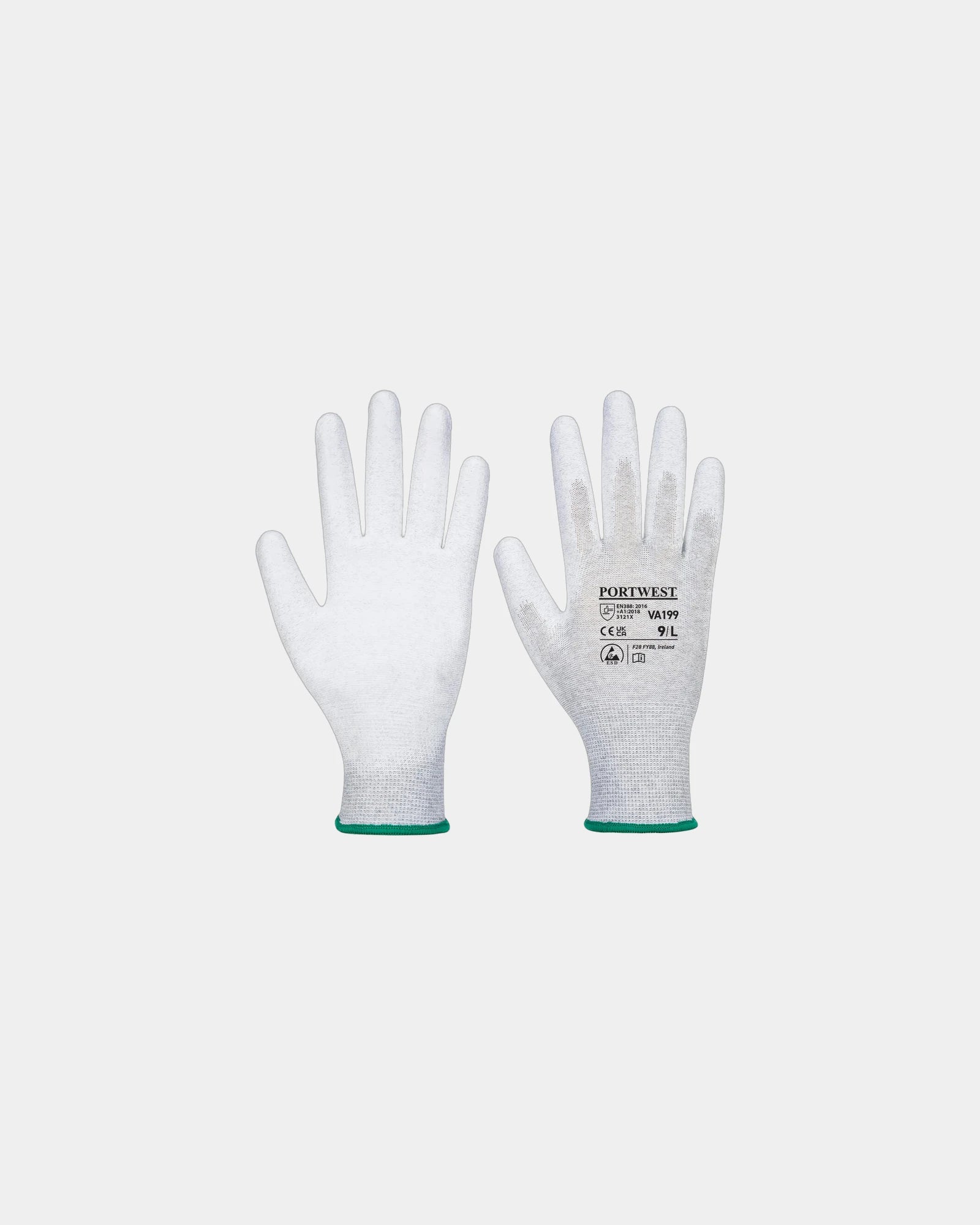Promotional antistatic PU palm gloves - Grey