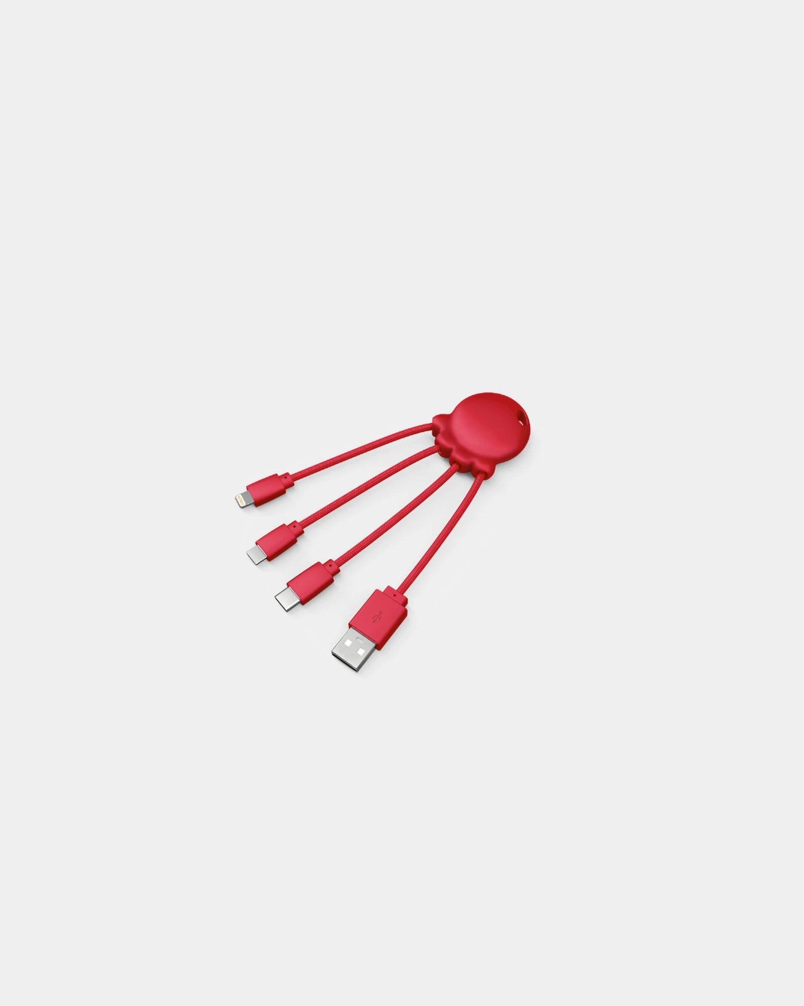 Promotional multi-cable charger Xoopar Octopus - Red