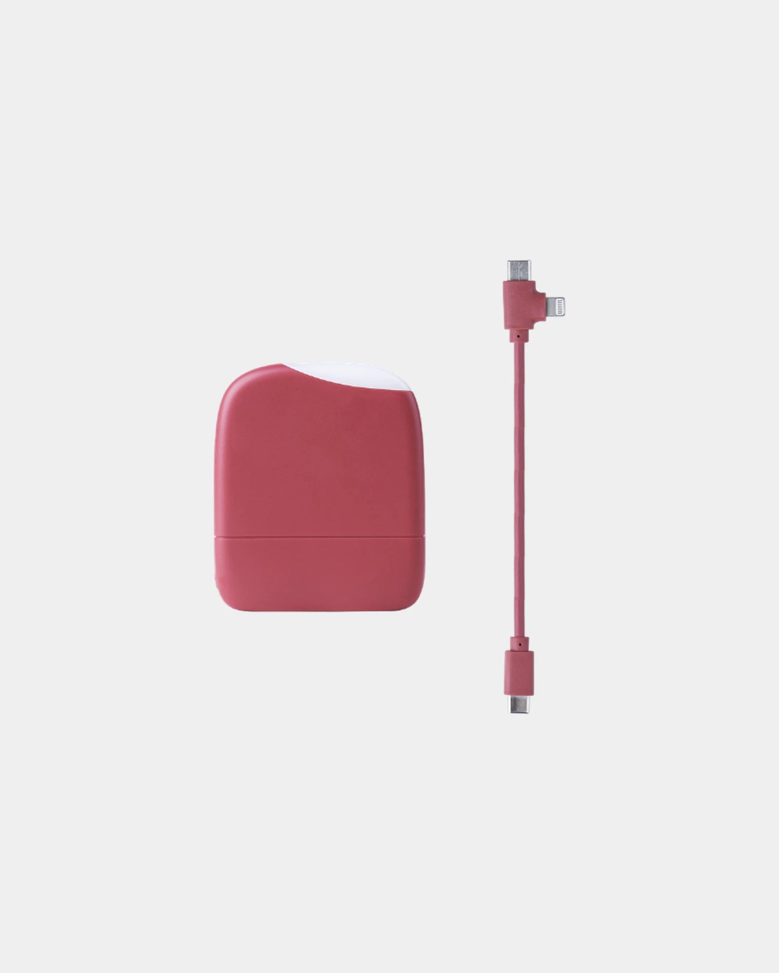 Promotional recycled 5000mAh charger with LED light - Red